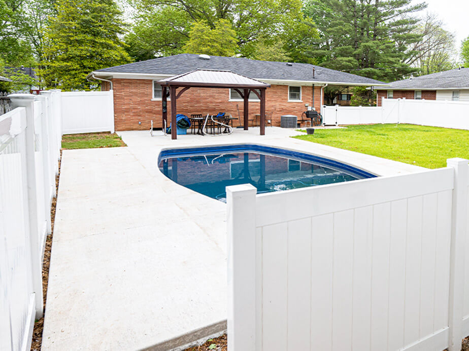 Pool Fence Example in Weddington North Carolina